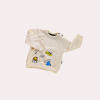 Sevimli Hayvan Desenli Erkek Bebek Kanguru Cep Detaylı Sweatshirt - Pamuklu & Antialerjik - Yeşil - 6-9-12-18-24 Ay