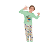 Çocuk Erkek Pijama Takımı | Yeşil & Beyaz | 5 - 9 Yaş