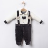 Papyon Detaylı Erkek Bebek Salopet - Rahat ve Tarz Bebek Elbisesi