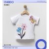 Kız Çocuk T-Shirt | Kelebek Ve Çiçek Baskılı | 2 - 5 Yaş | Beyaz