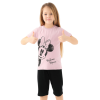 Minnie Mouse Baskılı Kız Çocuk Tshirt | Pembe Renk | 4 - 6 Yaş