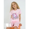 Kız Çocuk Pijama Takımı | Unicorn Desenli | Kapri ve Kısa Kollu Tshirt | 6-9 Yaş