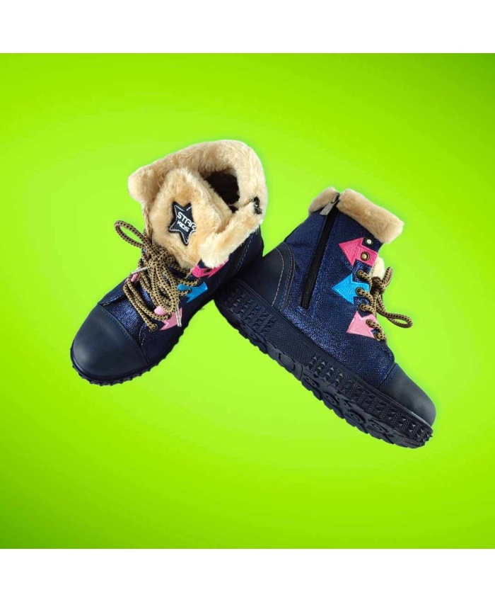 Kız Çocuk Sıcak Tutucu SnowBoot - Kış Ayakkabısı ve Konforlu Yumuşak Bot - Su Geçirmez ve Kaymaz Tabanlı - Pembe/Suni Deri - 22-28 Numara Uyumlu