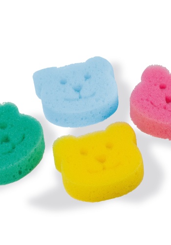 Bebek Banyo Süngeri - 4 Lü - Yumaşak - Hayvan Figürlü - Banyo Süngeri