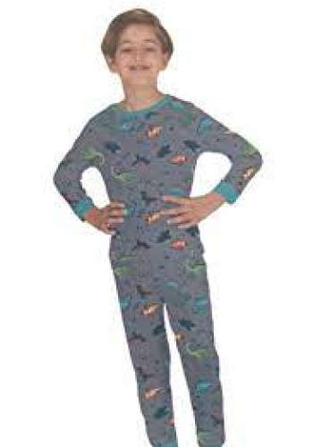 Erkek Çocuk Dino Baskılı Pamuk Pijama Takımı - Rahat Kesim, Yüksek Kaliteli Malzeme