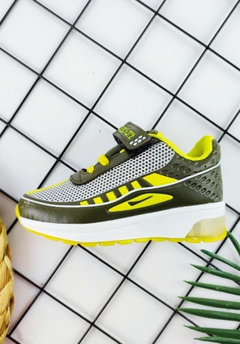 Çocuk Haki Yeşil Spor Ayakkabı - Konforlu Ve Şık Tasarım