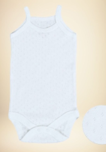 Jakar Desenli Bebek Askılı Body - Çıtçıtlı Yenidoğan Kıyafeti