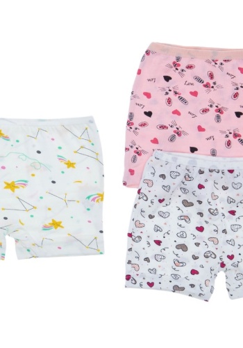 Kız Çocuk Desenli Boxer 10 - 11 Yaş