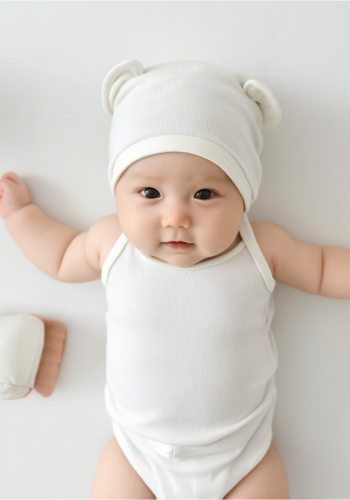 Kız Bebek Ince Askılı - Beyaz Renk - Cıtcıtlı Zıbın - Bady