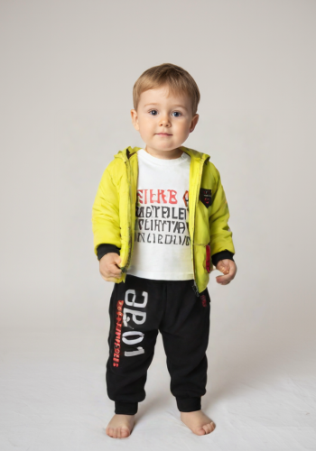 Bebek 3lü Kışlık Takım | Şişme Mont & Alt & Sweat | 6 - 12 Ay