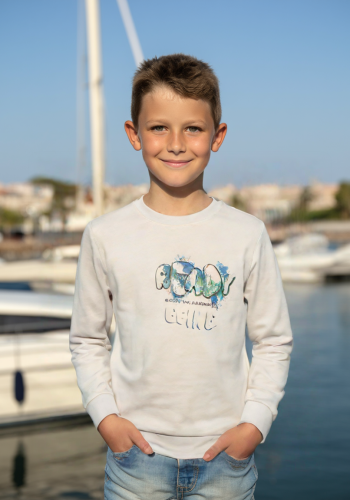 Erkek Çocuk Ready Beıng Yazılı Uzun Kollu 2 Iplik Sweat