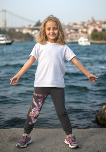 Kız Çocuk Tavşan Desenli Pamuklu Tayt - 2 - 6 Yaş Çocuklar İçin Rahat Ve Şık Giyim Seçeneği