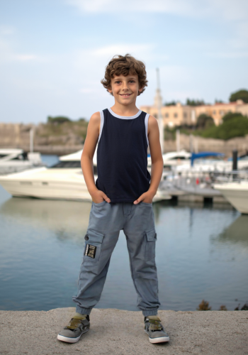 Erkek Çocuk Beli Paçası Lastikli Kargo Pantolon - Konforlu Ve Şık Giyim Seçeneği