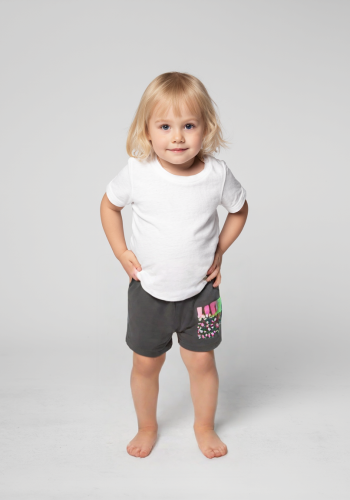 Küçük Kız Çocuk Love Desenli Yaz Şortu | Pamuklu | 2 - 10 Yaş | Pembe, Mavi, Sarı