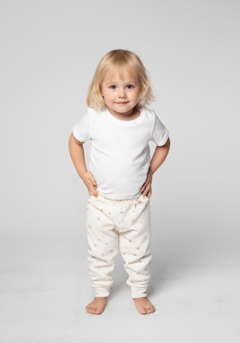 Kız Bebek Mantar Baskılı Beli Lastikli Ayaklı Tek Alt