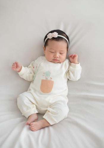 Unisex Yandan Çıtçıtlı Cep Detaylı Uzun Kollu Organik Pamuklu Ayaklı Tulum