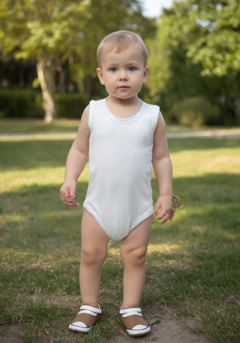 Unisex Fitilli Sıfır Kol Çıtçıtlı Bady