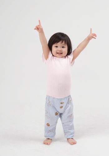 Erkek Bebek Ayıcık Baskılı Patikli Tek Alt - Patikli - Pamuklu - Beli Lastikli - Ayıcık Baskılı - 1 - 3 Ay