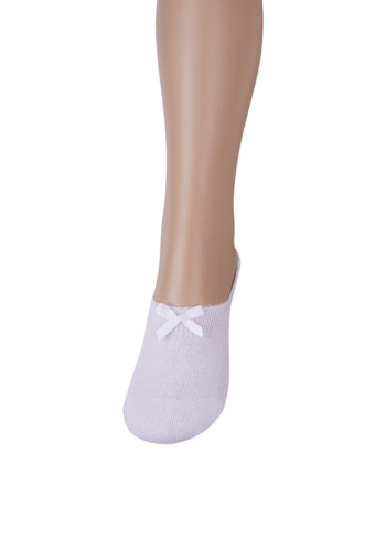 Kız Çocuk Fiyonk Baskılı Silikon Destekli Toledo Babet Çorap