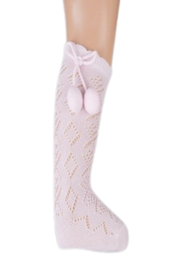 Kız Çocuk Ponponlu Golf Çorap