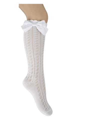 Kız Çocuk Fiyonklu Golf File Çorap