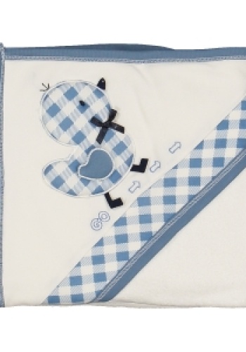 Erkek Çocuk Ördek Nakışlı Pamuklu Bebek Havlusu