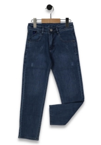 Erkek Çocuk Boru Paça Mavi Renk Kot Pantolon