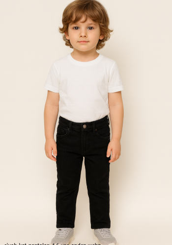 Erkek Çocuk Siyah Renk Garson Boy Likralı Kot Pantolon