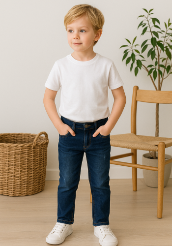 Erkek Çocuk 8 - 12 Yaş Mavi Kot Pantolon - Konforlu Ve Şık Tasarım