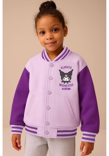 Kız Çocuk always kuromi baskılı şardonlu kolej ceket