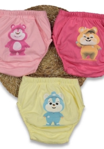 Unisex ayıcık baskılı alıştırma külodu