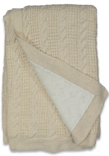 Unisex örgü detaylı iç kısmı welsoft  battaniye