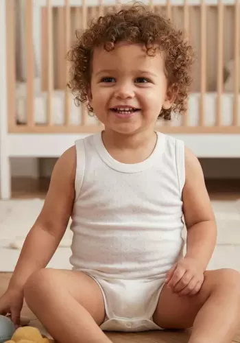 Unisex jakarlı kalın askılı çıtçıtlı bady