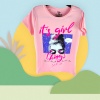 Kısa Kollu Kız Çocuk Bisiklet Yaka T-shirt | Pembe | 8 - 12 Yaş