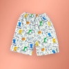Sarı Renk Erkek Çocuk Yazlık Takım | 3 - 6 Yaş | Pijama Takımı | Sarı Tshirt & Beyaz Desenli Şort