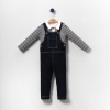 Kız Çocuk Salopet Takım | Sweat & Kot Salopet | Mavi | 3 - 6 Yaş
