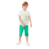 Beyaz Looney Tunes Desenli Erkek Kapri Takım | 3 - 9 Yaş | Yeşil & Beyaz | Tişört & Kapri