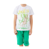 Beyaz Looney Tunes Desenli Erkek Kapri Takım | 3 - 9 Yaş | Yeşil & Beyaz | Tişört & Kapri
