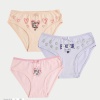Kız Çocuk Slip Seti -  3lü Paket -  Baskılı 1-6 Yaş Slip