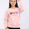 Kız çocuk est good  year yazılı iç kısmı şardonlu pembe renk sweat