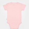Kız bebek organik pamuklu jakarlı 2 li bady set - beyaz-pembe - 3 - 24 ay