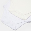 Unisex jakar desenli 2li Yarım Kol Organik Bebek Body - Beyaz/Ekru - 3 - 24 ay