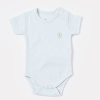 Erkek bebek kısa kol organik pamuk bebek body mavi set 3 - 3-24 ay - çıtçıtlı bady