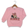 Kız Çocuk minnie -uzun kollu- bisiklet yaka- pembe renk sweatshirt