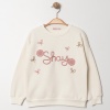Kız Çocuk shay nakışlı uzun kol- 3ip- yeşil renk sweatshirt
