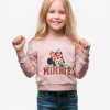 Kız Çocuk minnie -uzun kollu- bisiklet yaka- pembe renk sweatshirt