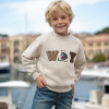 Erkek Çocuk way your own nakışlı uzun kollu bisiklet yaka sweatshirt