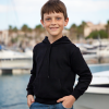 Erkek çocuk kapşonlu kanguru cepli bağcıklı sweatshirt