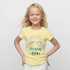 Gözlüklü Baskılı Tropikal Desen Kısa Kollu Kız Çocuk T-shirt - Mor, 3-4 Yaş