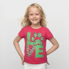 Kız Çocuk Love Desenli T-Shirt - Renk Seçenekleri Mor, Pembe, Mavi - Pamuk Malzeme - Günlük Kullanım - Sevimli Detaylar